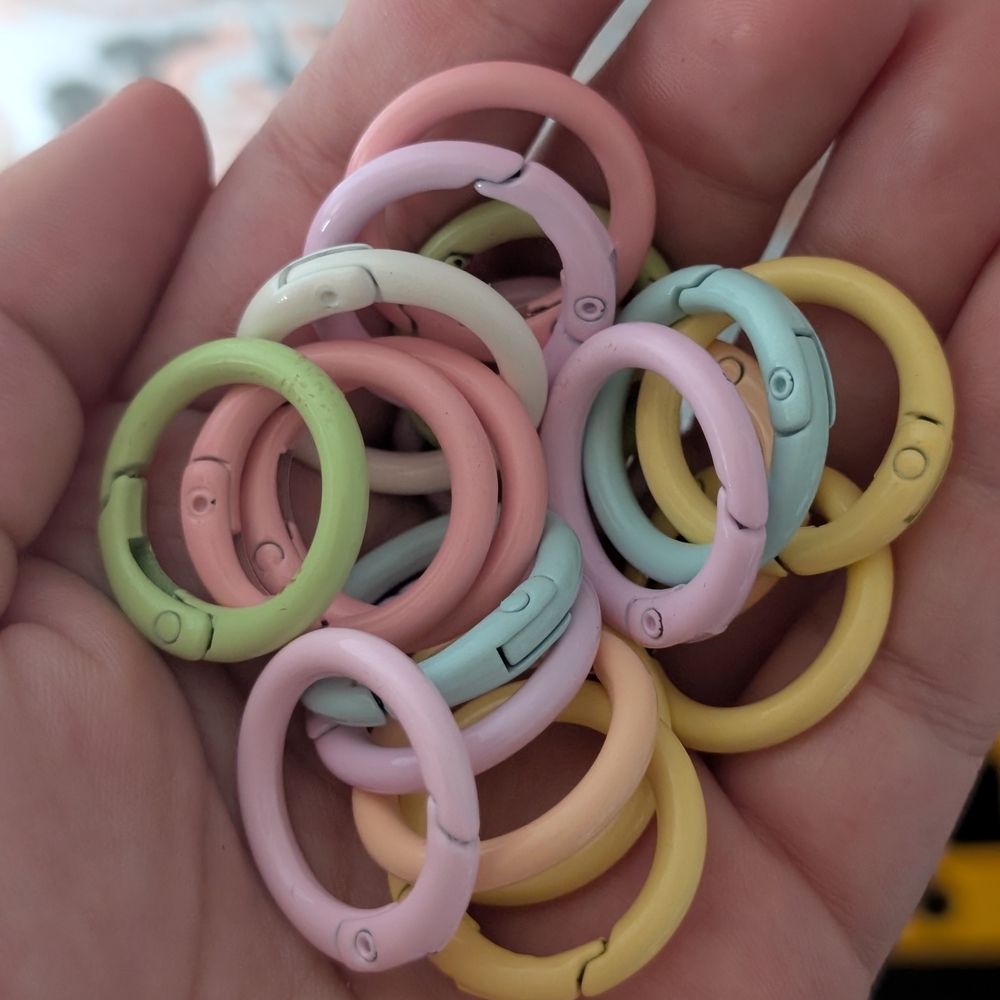 Colorful Pastel Hoop Earrings Set